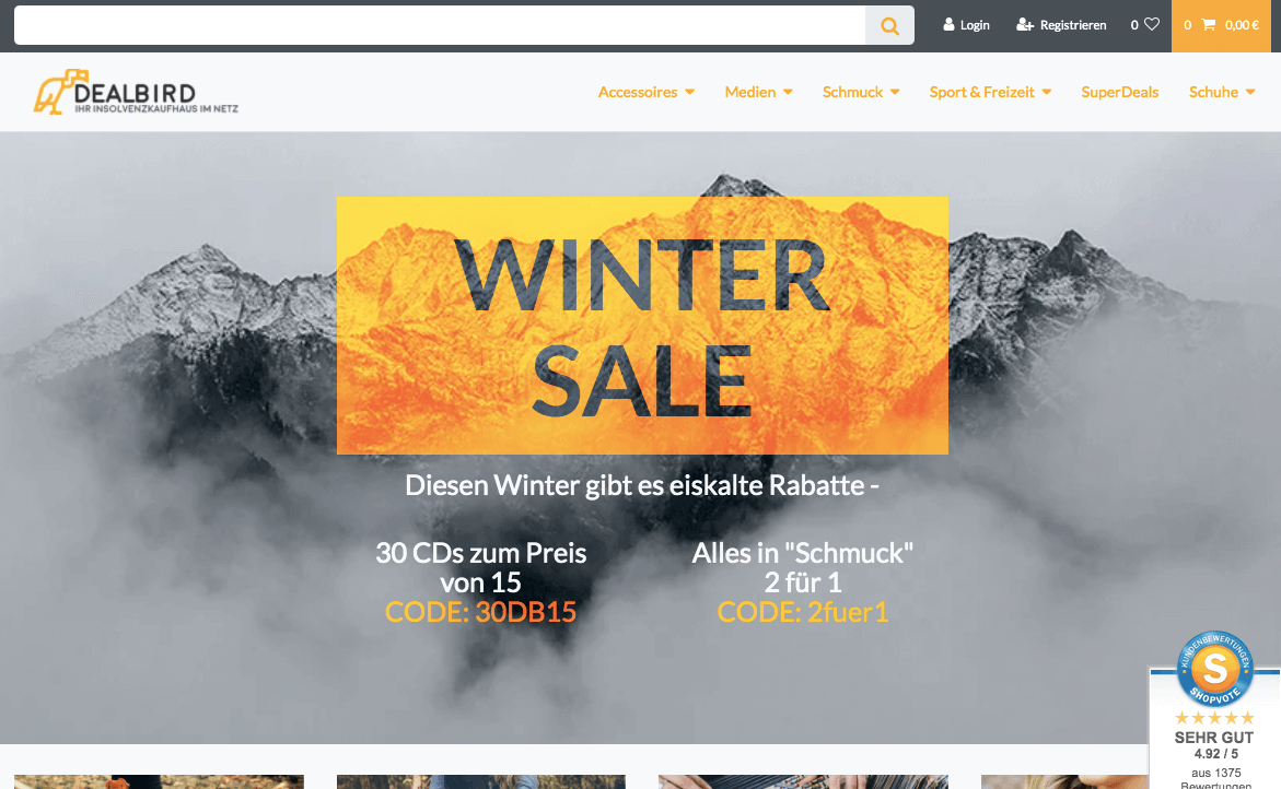 DEALBIRD Screenshot