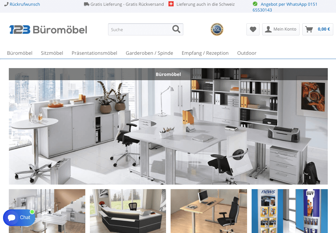 123Büromöbel Screenshot