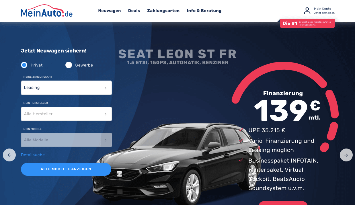 meinAuto.de Screenshot