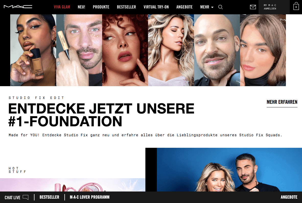 MAC Cosmetics Screenshot