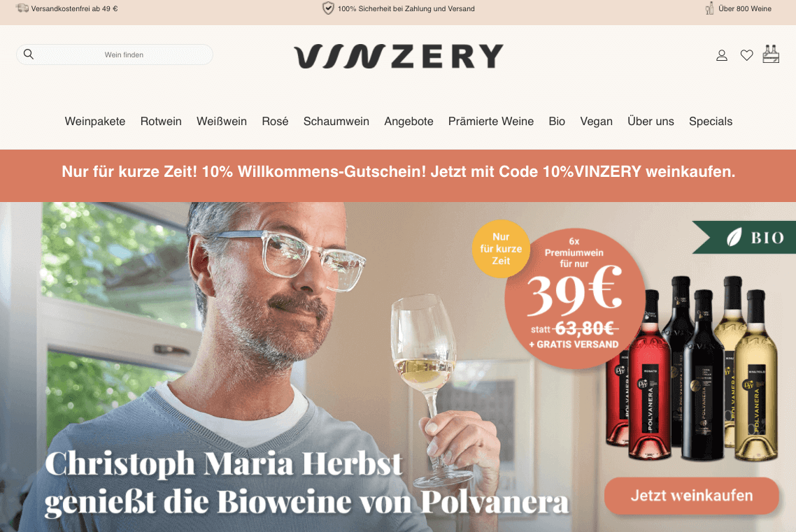 VINZERY Screenshot