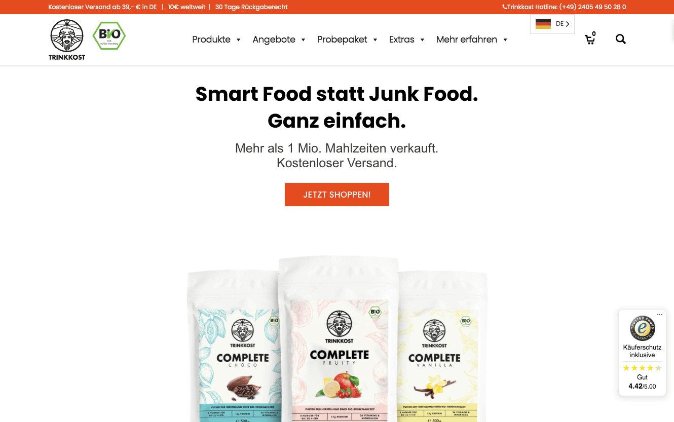 TRINKKOST Screenshot