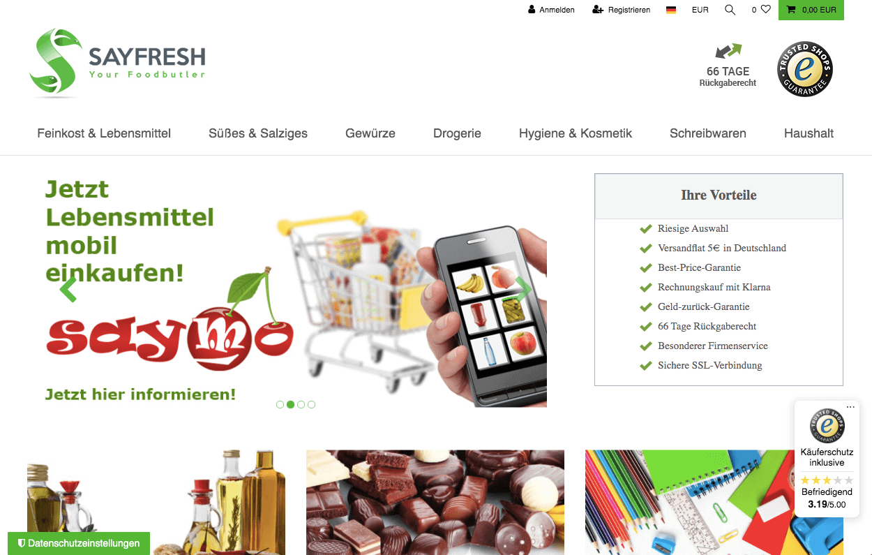 SAYFRESH Screenshot