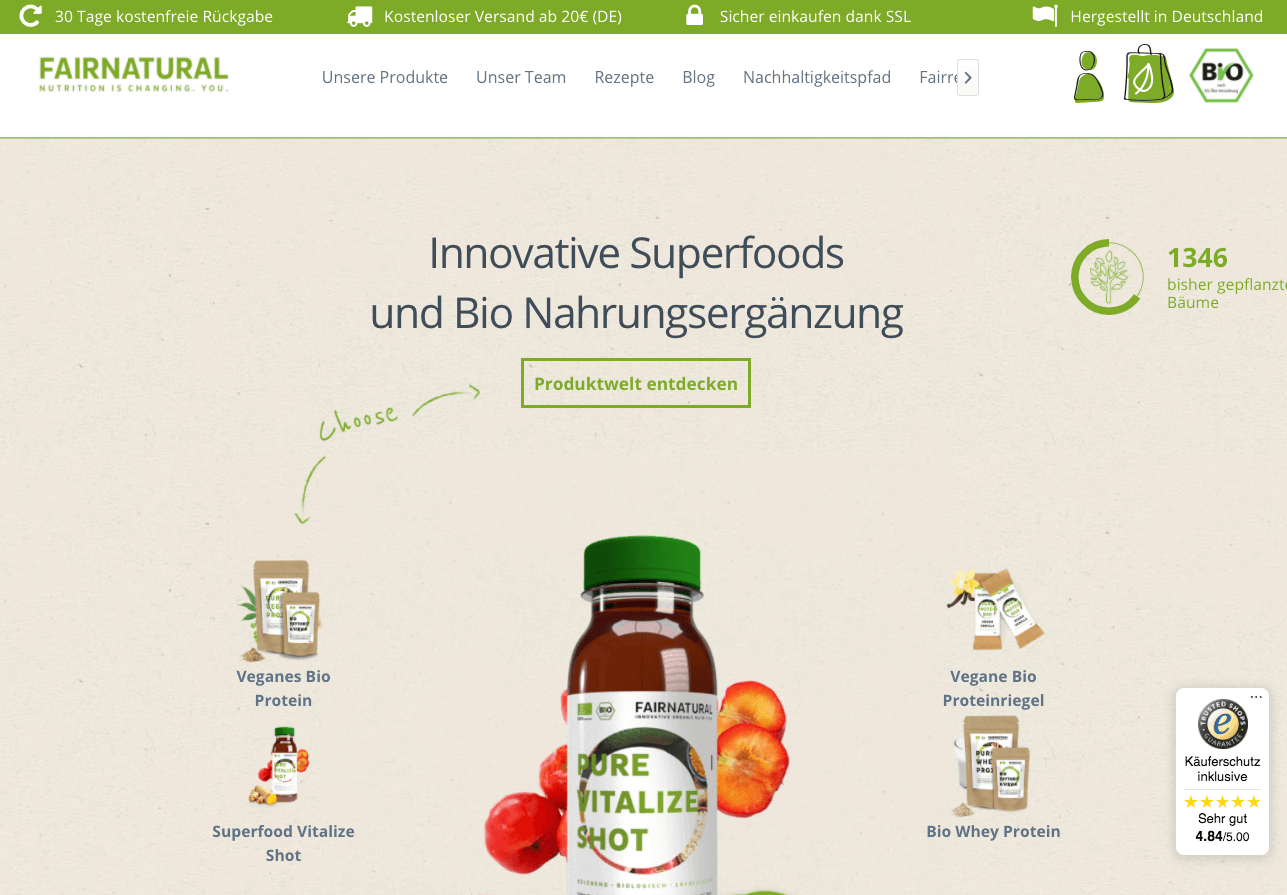 FAIRNATURAL Screenshot
