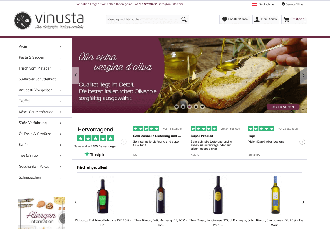 vinusta AT Screenshot