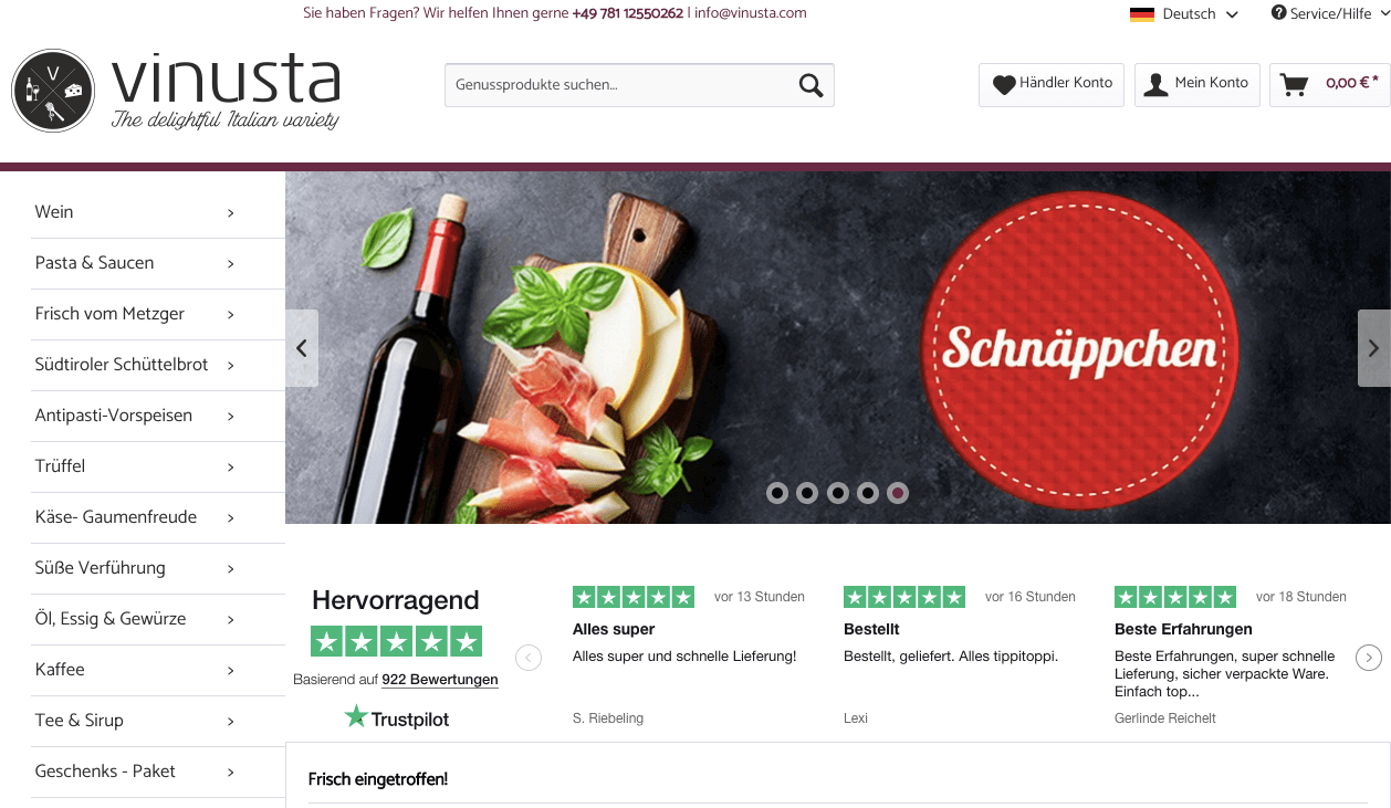 vinusta Screenshot