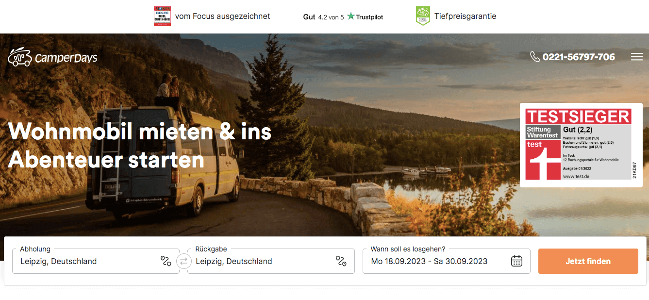 CamperDays Screenshot