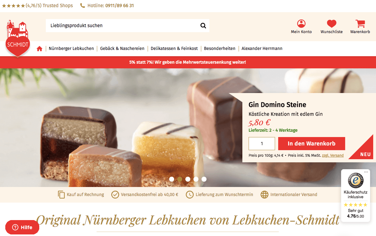 Lebkuchen SCHMIDT Screenshot