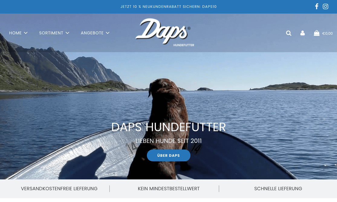 Daps Hundefutter Screenshot