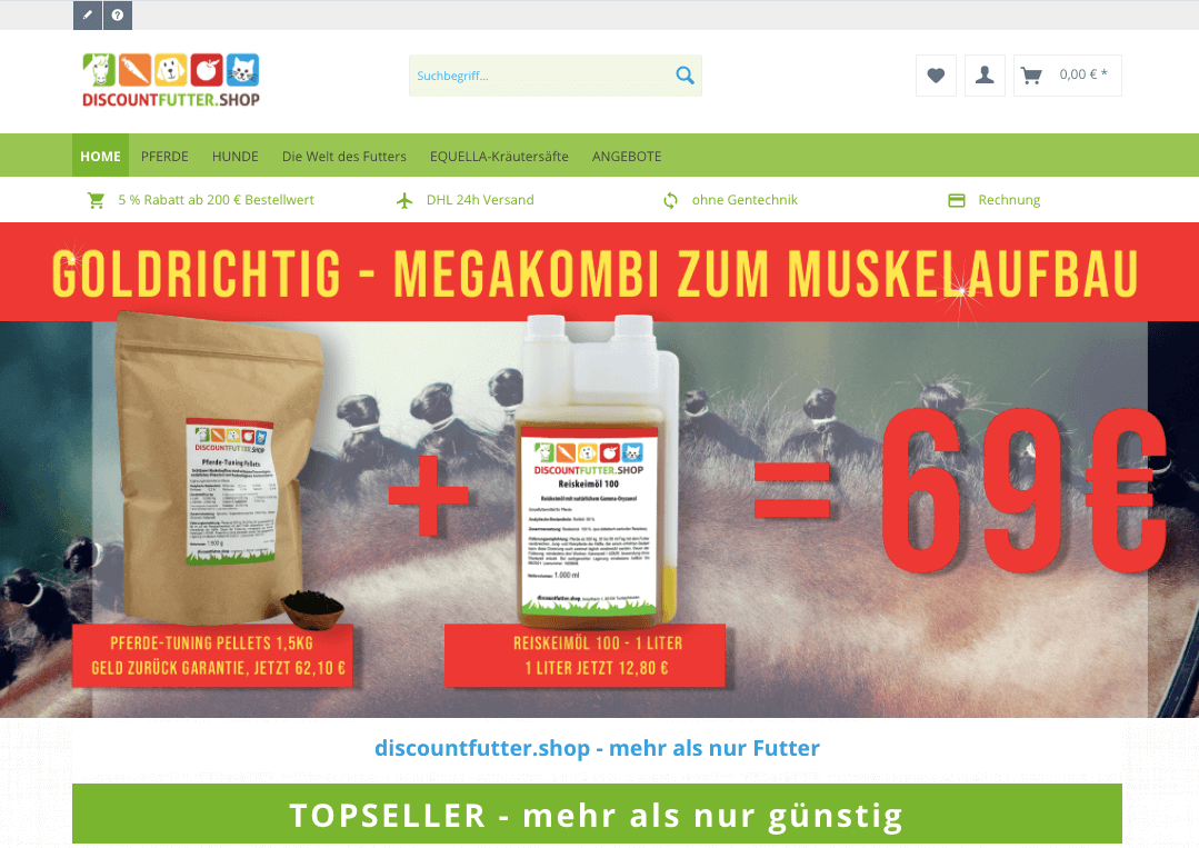 DISCOUNTFUTTER.SHOP Screenshot