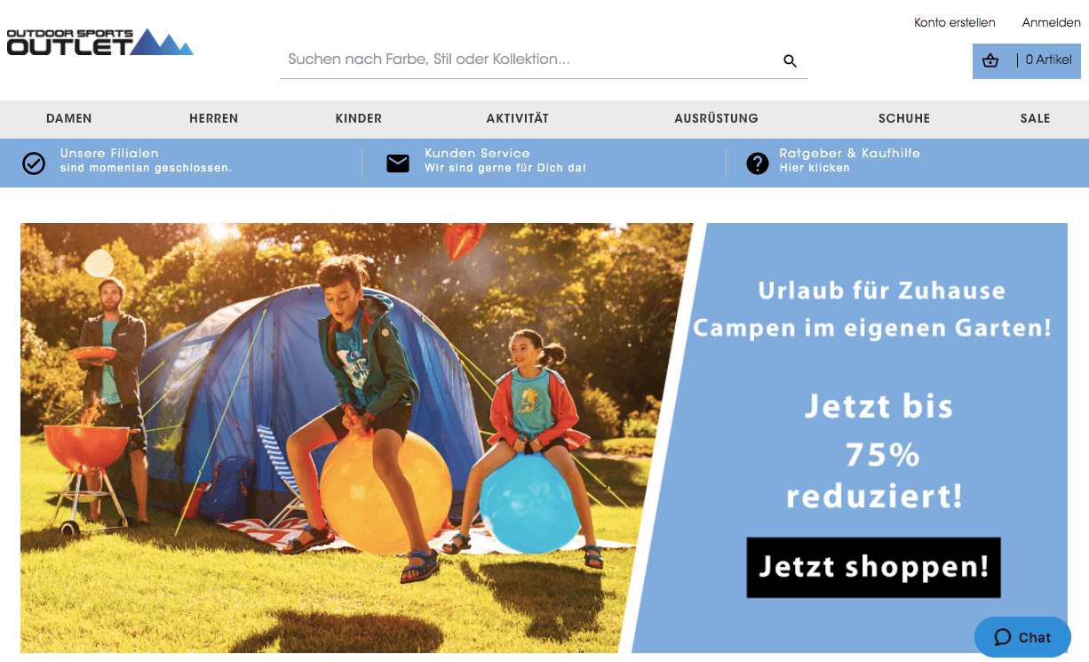 OUTDOOR SPORTS OUTLET Screenshot