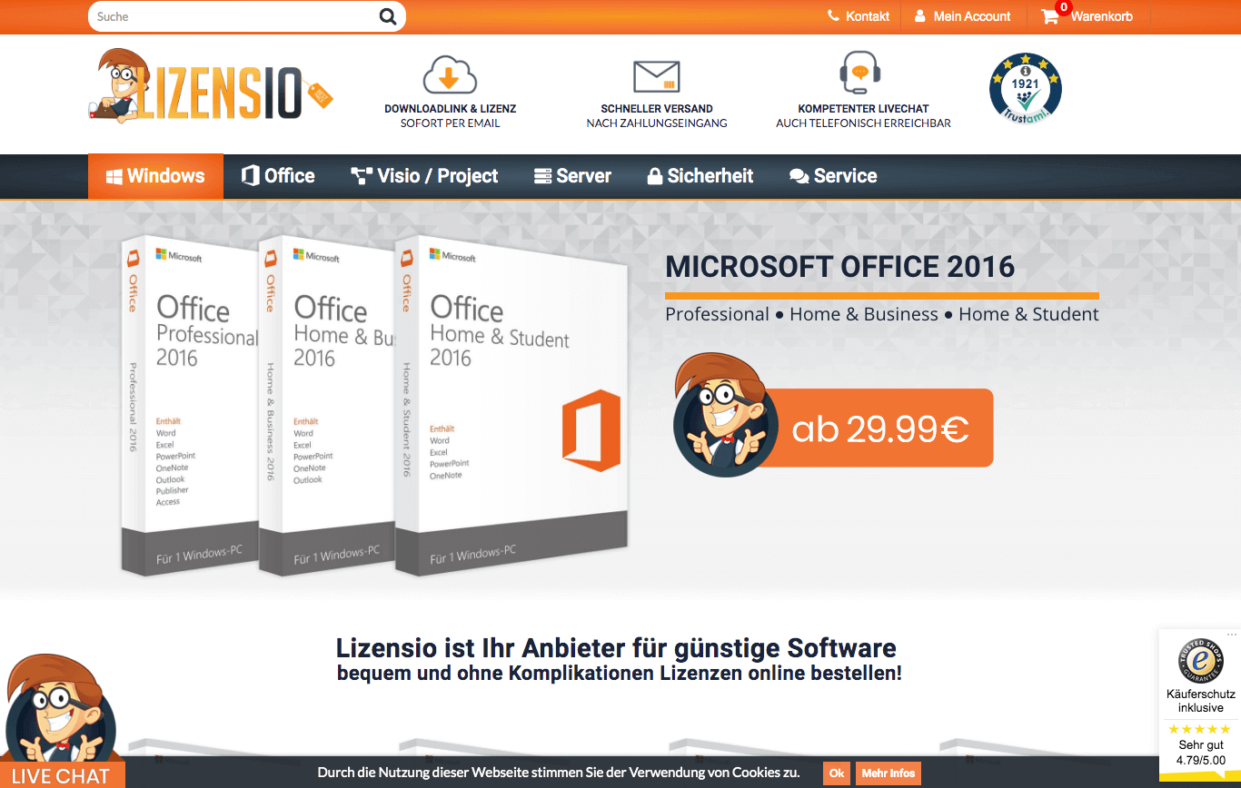 LIZENSIO Screenshot