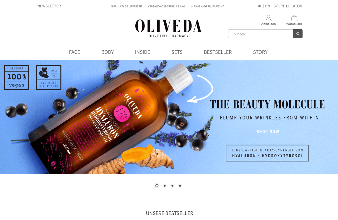 OLIVEDA Screenshot