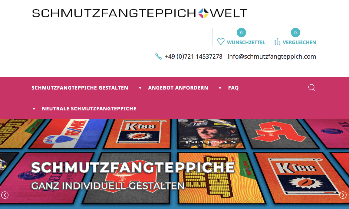 Schmutzfangteppich Screenshot