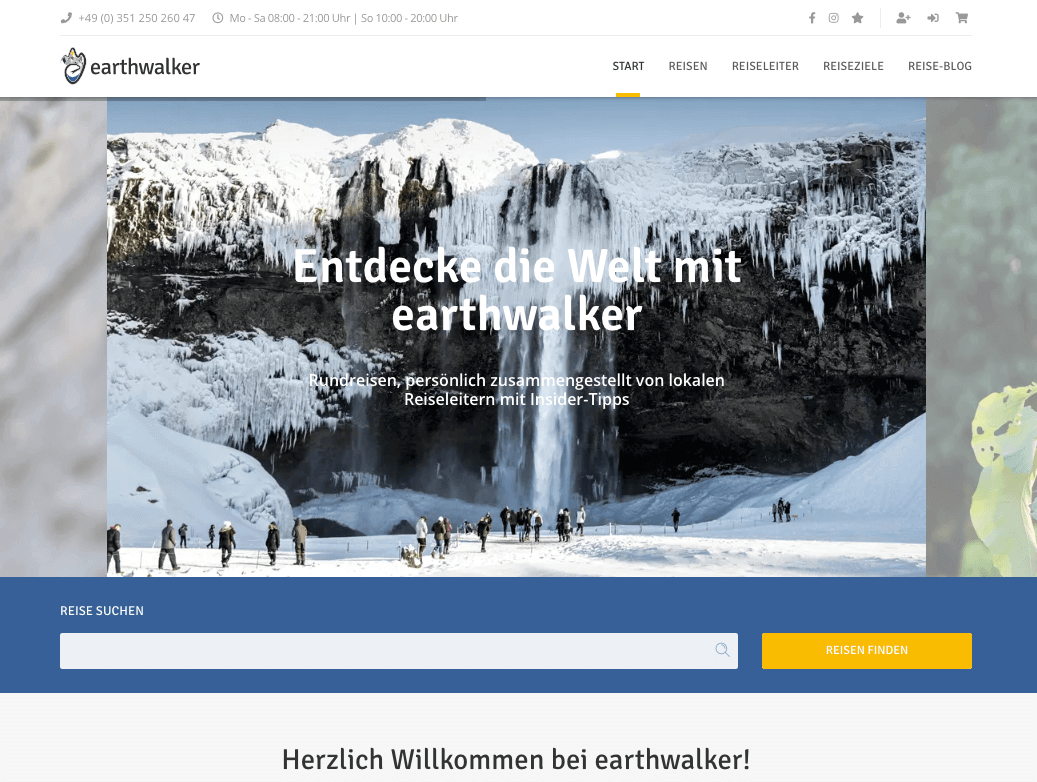 earthwalker Rundreisen Screenshot