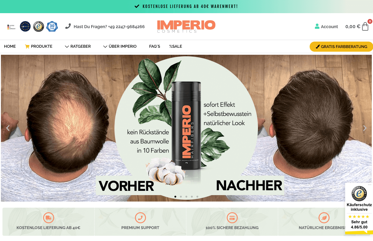 IMPERIO cosmetics Screenshot