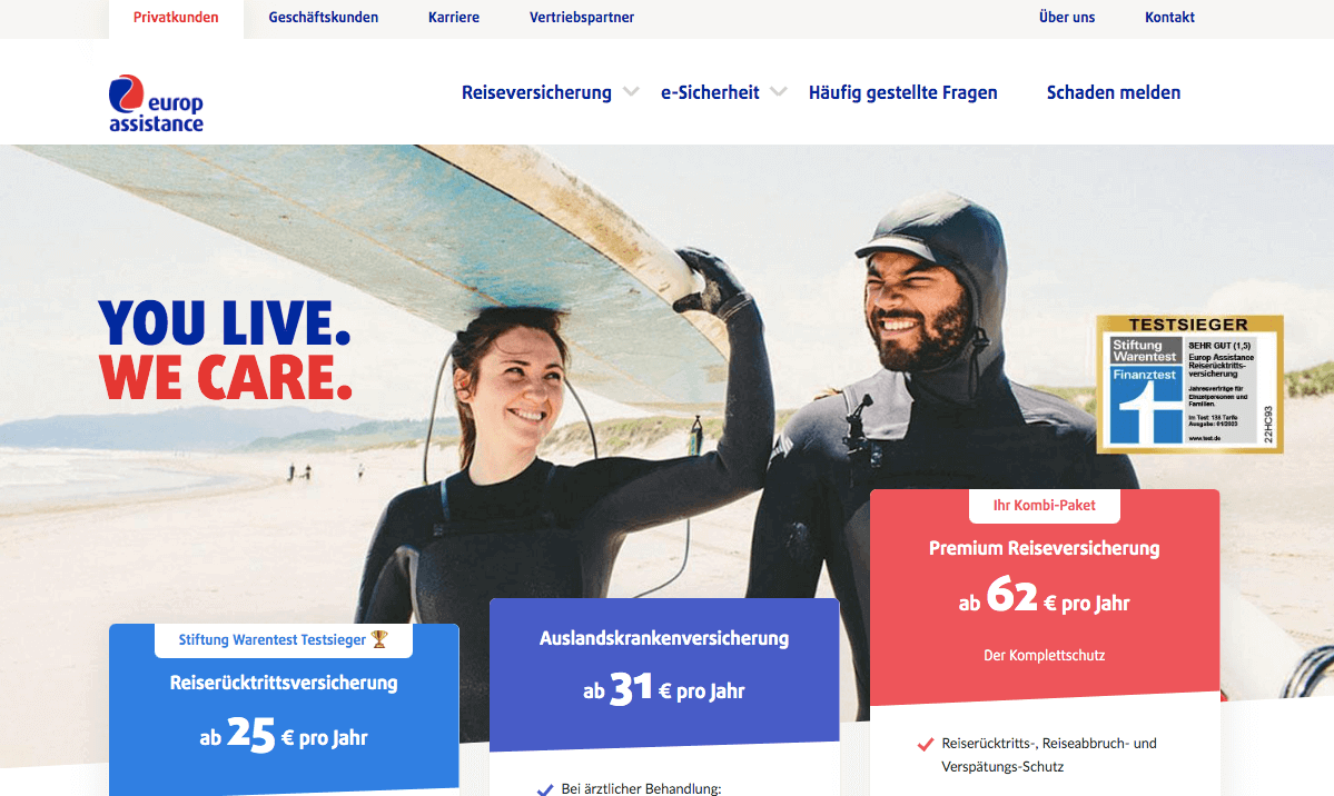 europ assistance Screenshot