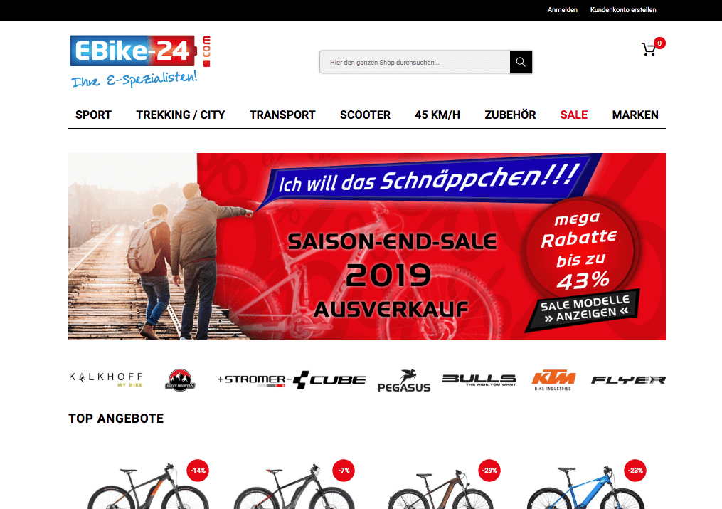 EBike-24.com Screenshot