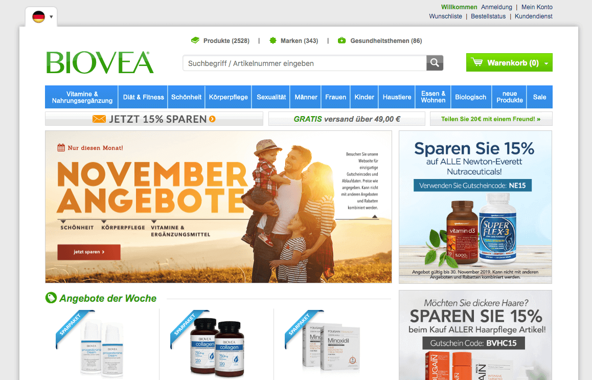 BIOVEA Screenshot