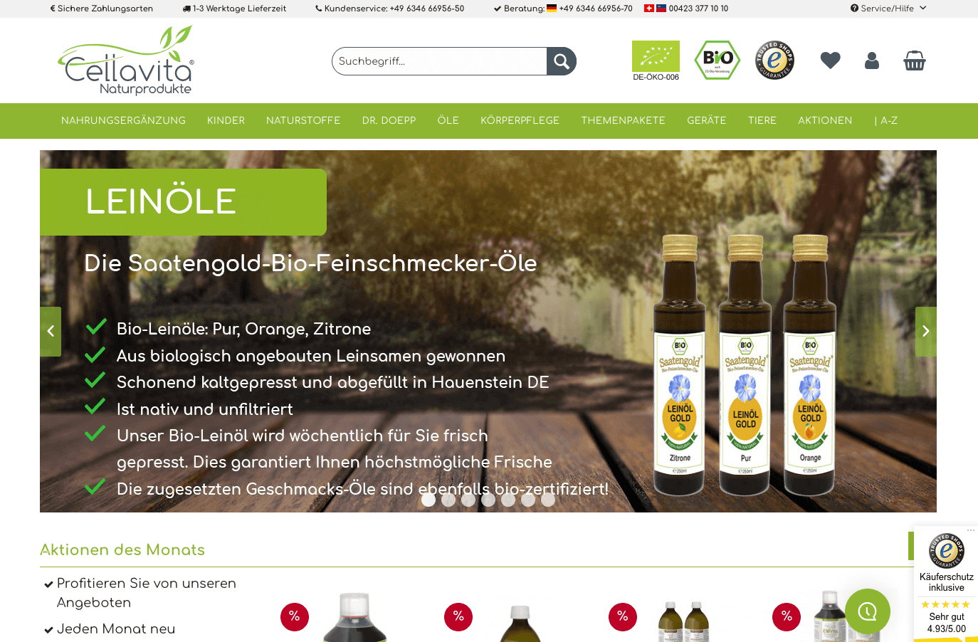 Cellavita Naturprodukte Screenshot