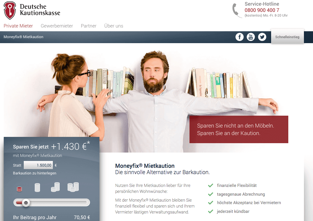 Kautionskasse Screenshot