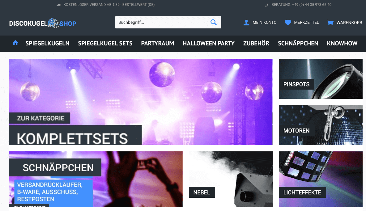 DISCOKUGEL SHOP Screenshot