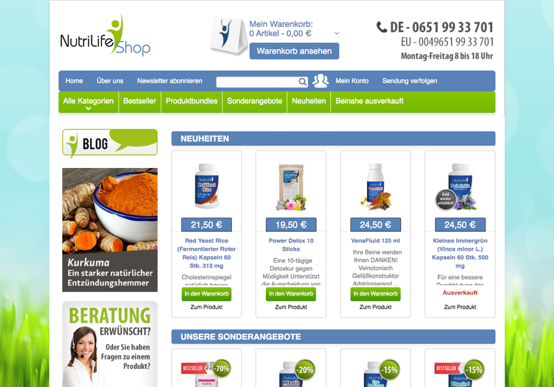 Nutrilife Shop Screenshot