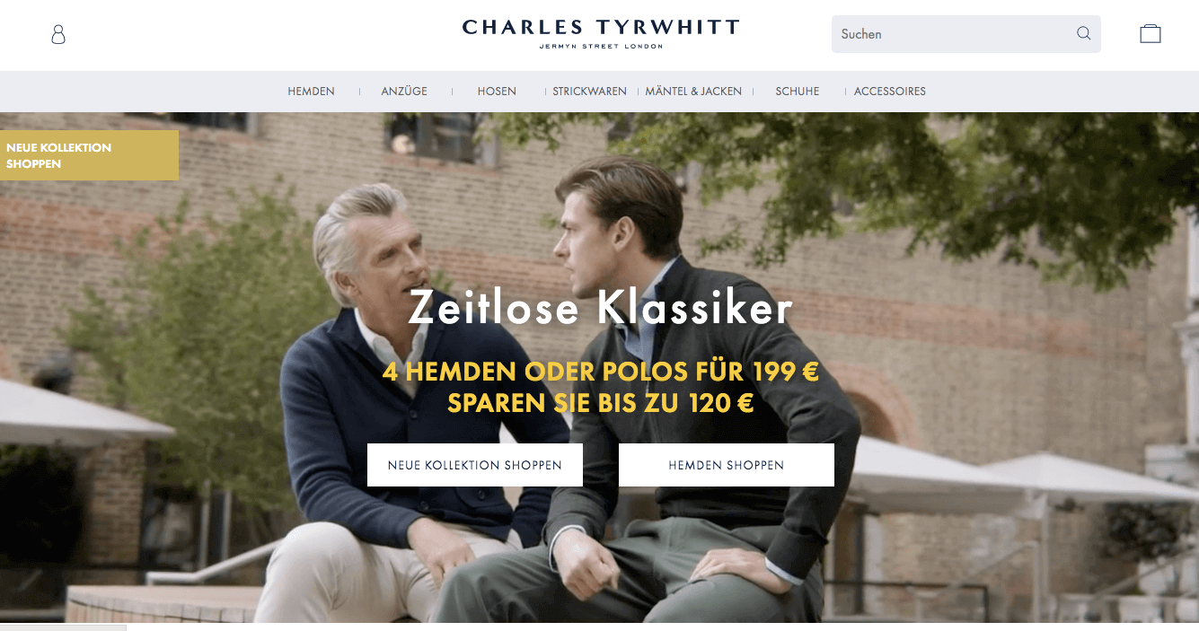 Charles Tyrwhitt Screenshot