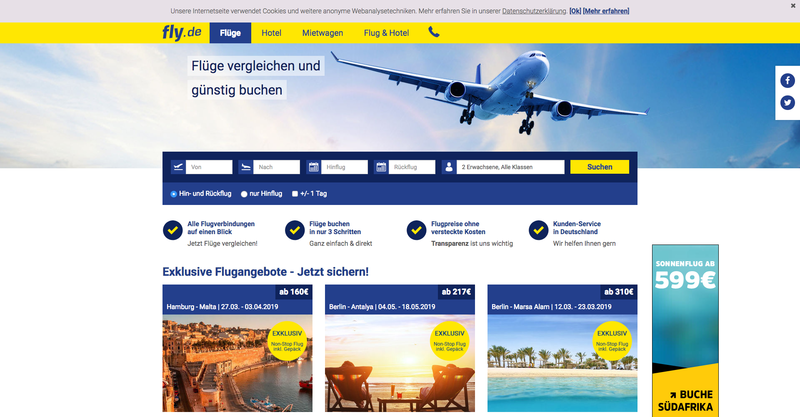 Fly.de Screenshot