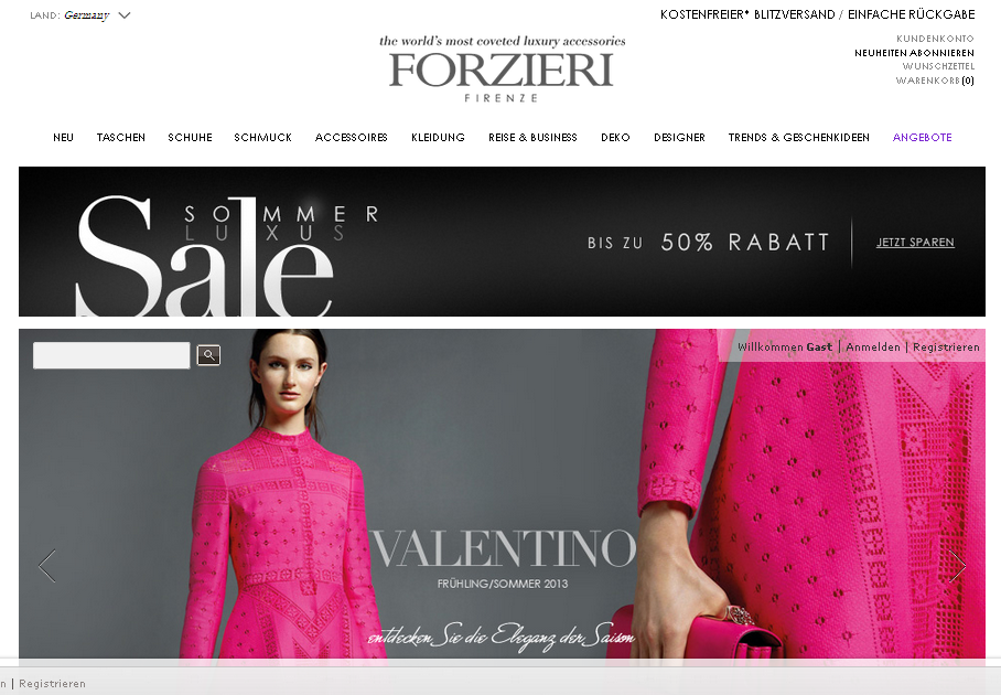 Forzieri Screenshot