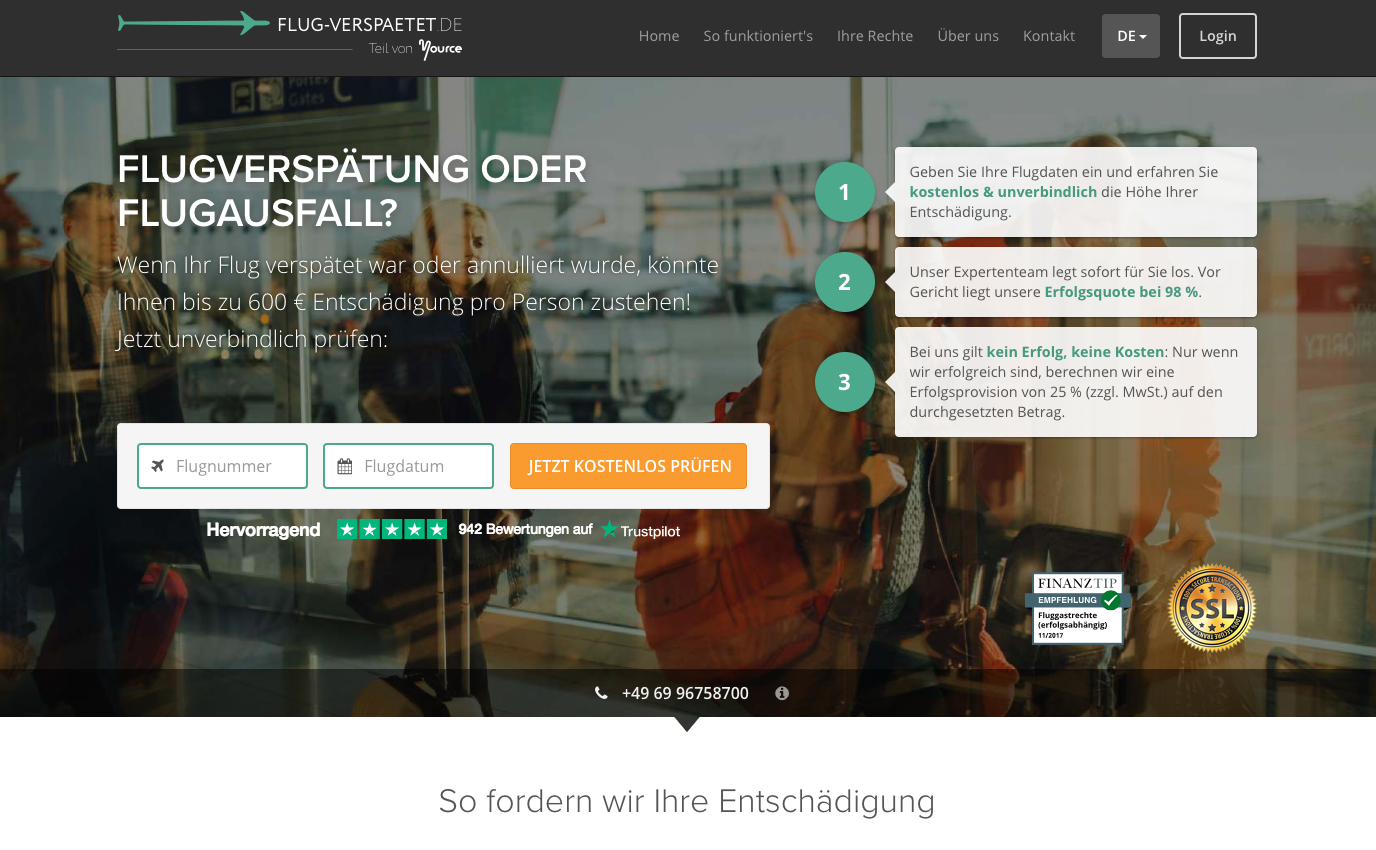 Flug-verspaetet.de Screenshot