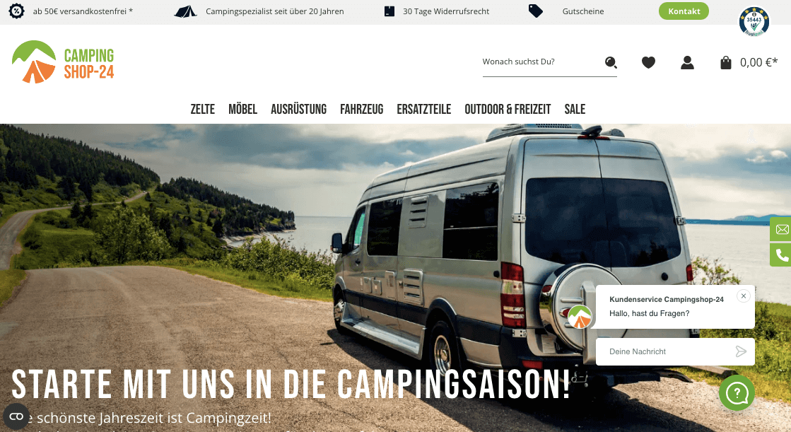 campingshop-24 Screenshot