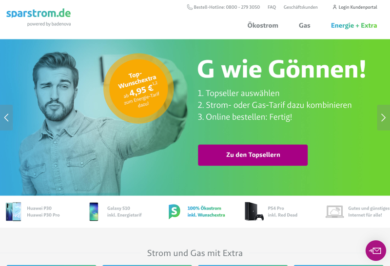 sparstrom.de Screenshot