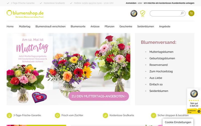 Blumenshop.de Screenshot