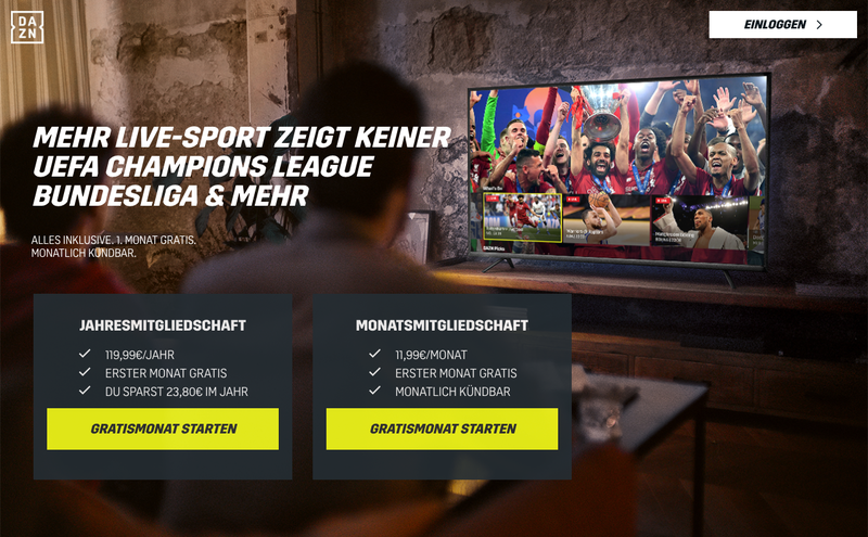 DAZN 10€ Cashback Gutschein - 2020 garantiert gültig