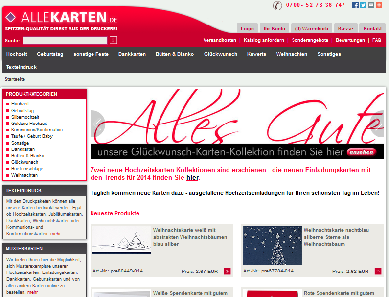Alle-Karten-Shop Screenshot