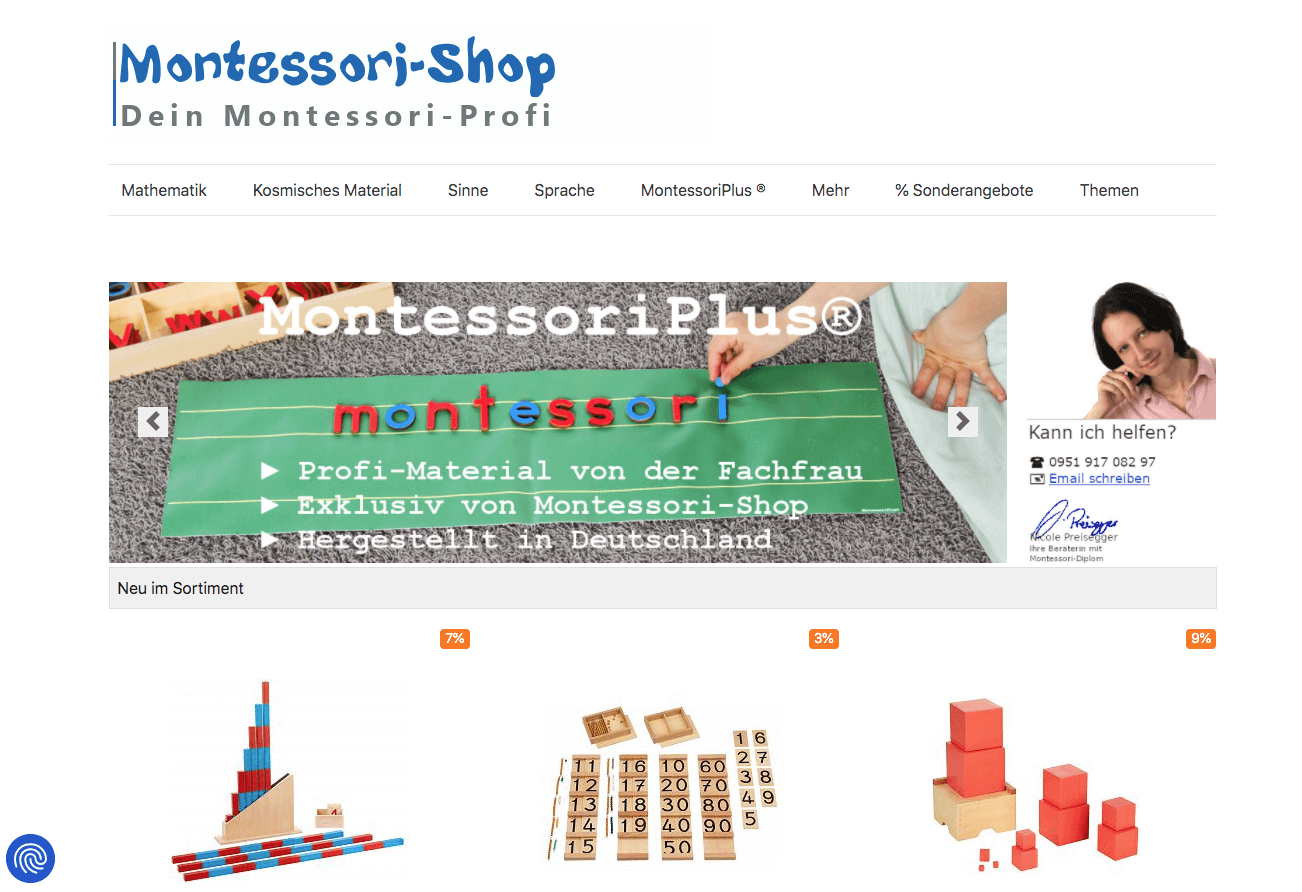 Montessori-Shop Screenshot