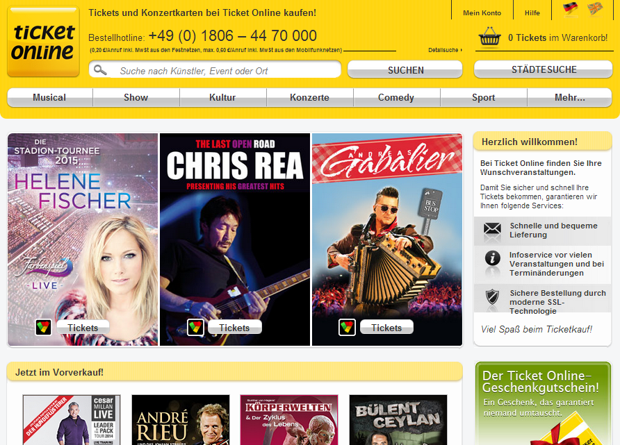 Ticket Online Screenshot