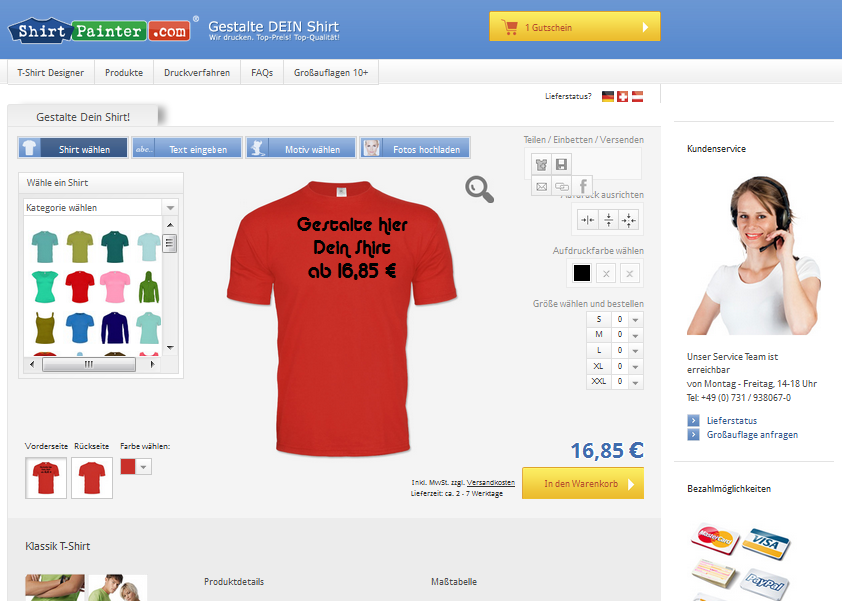 ShirtPainter.com Screenshot
