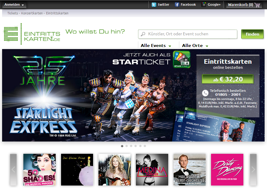 Eintrittskarten.de Screenshot