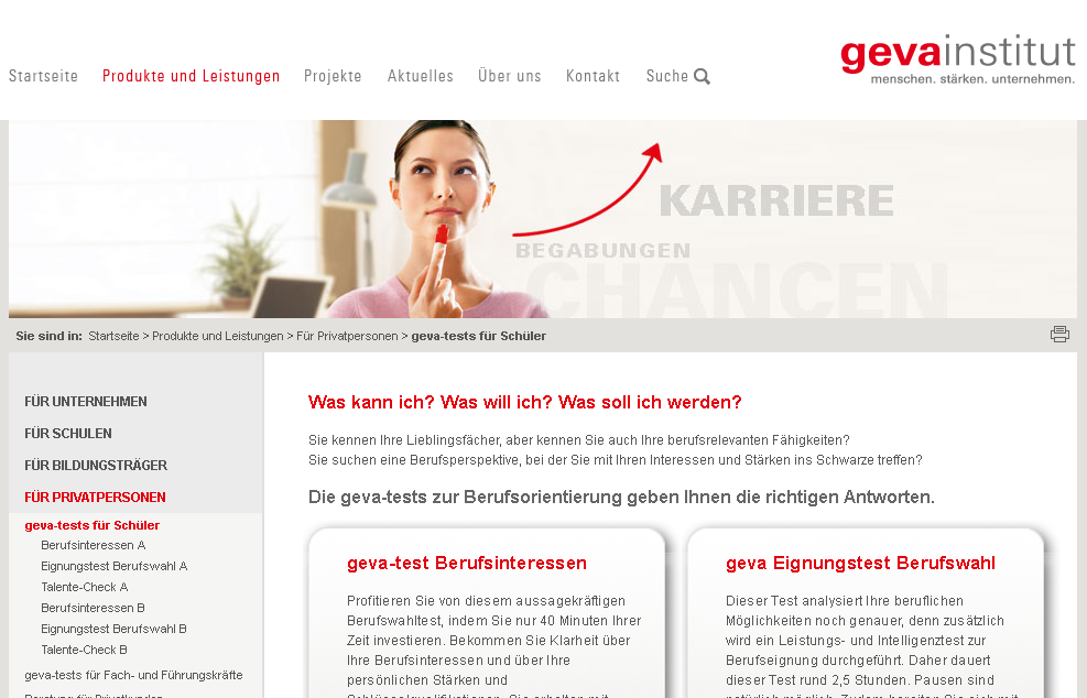 geva-institut Screenshot