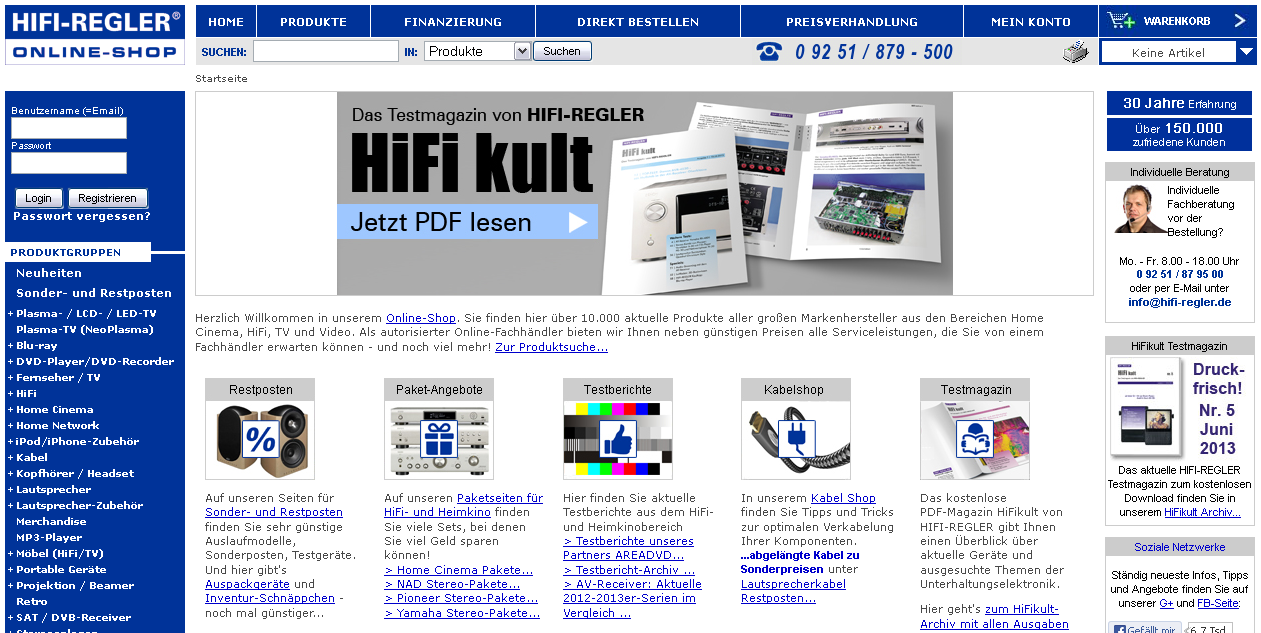 Hifi-Regler Screenshot