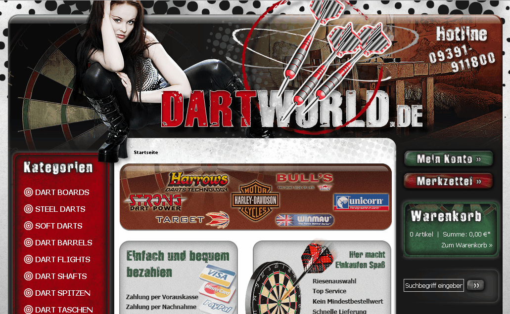 dartworld.de Screenshot