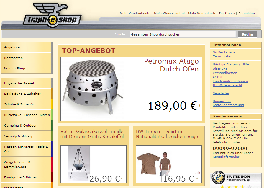 troph-e-shop.com Screenshot