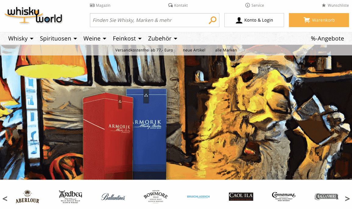 whiskyworld.de Screenshot