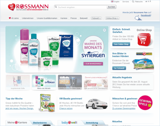 Rossmann Versand Screenshot
