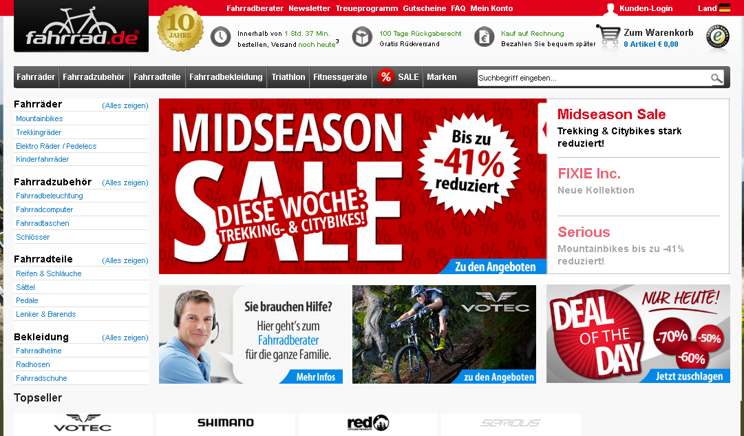 fahrrad.de Screenshot