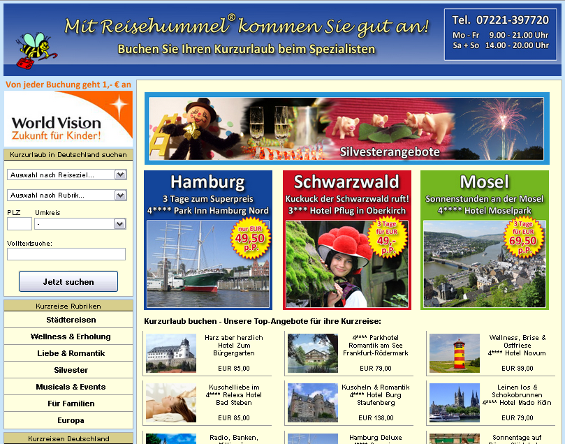 reisehummel.de Screenshot