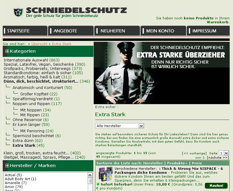Schniedelschutz.de Screenshot