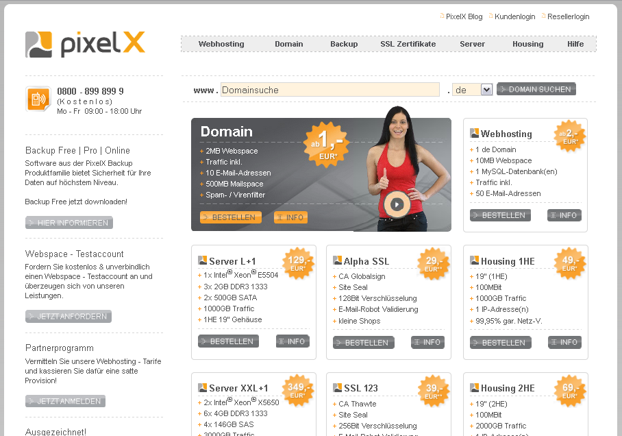 pixelx.de Screenshot